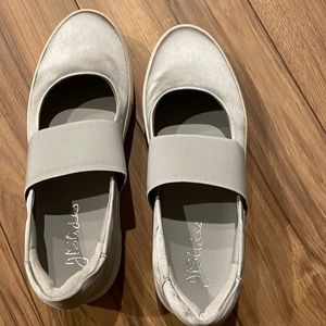 COPY - J/Slides Silver Mary Jane Platform Sneakers Satin NEW